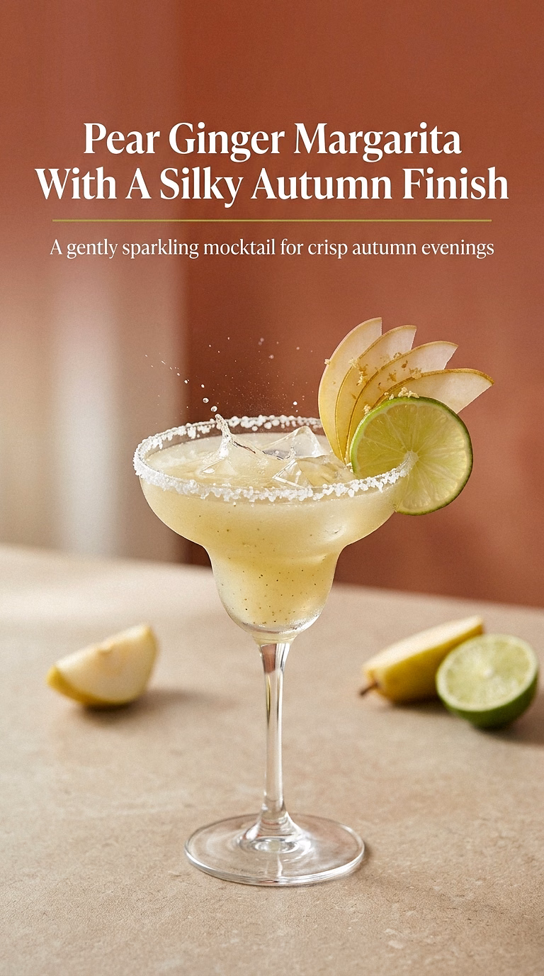 Pear Ginger Margarita With A Silky Autumn Finish
