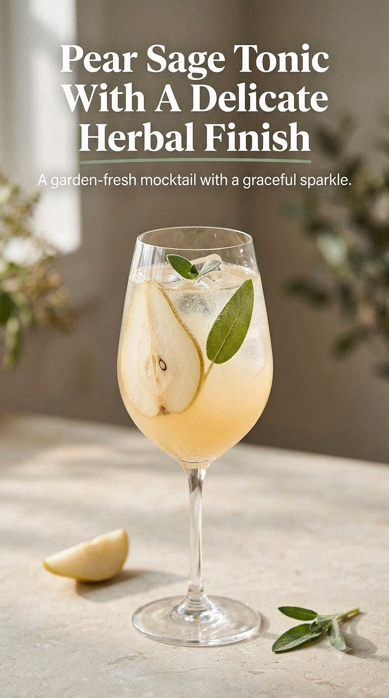 Pear Sage Tonic With A Delicate Herbal Finish