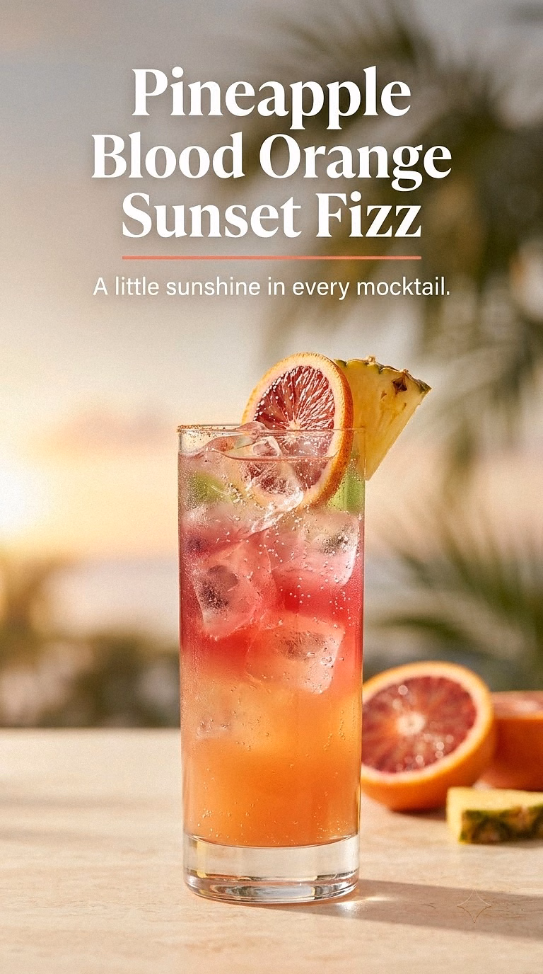 Pineapple Blood Orange Sunset Fizz