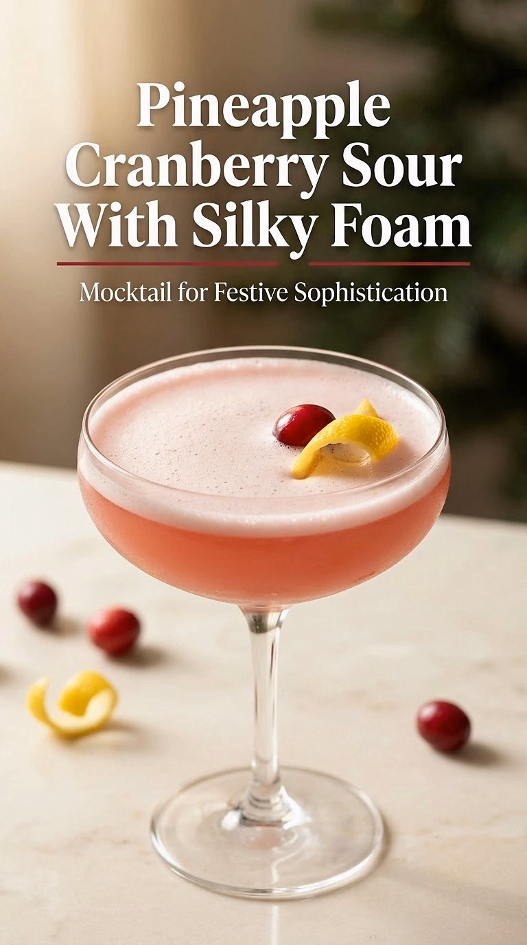 Pineapple Cranberry Sour With Silky Foam