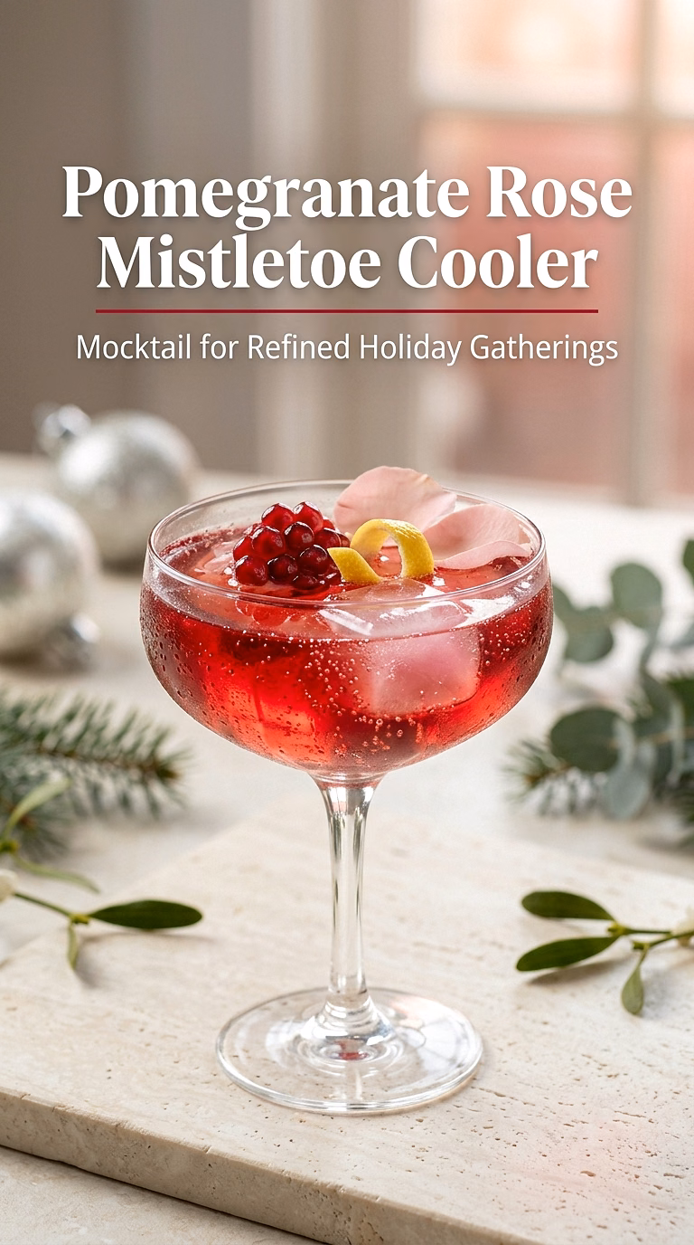 Pomegranate Rose Mistletoe Cooler
