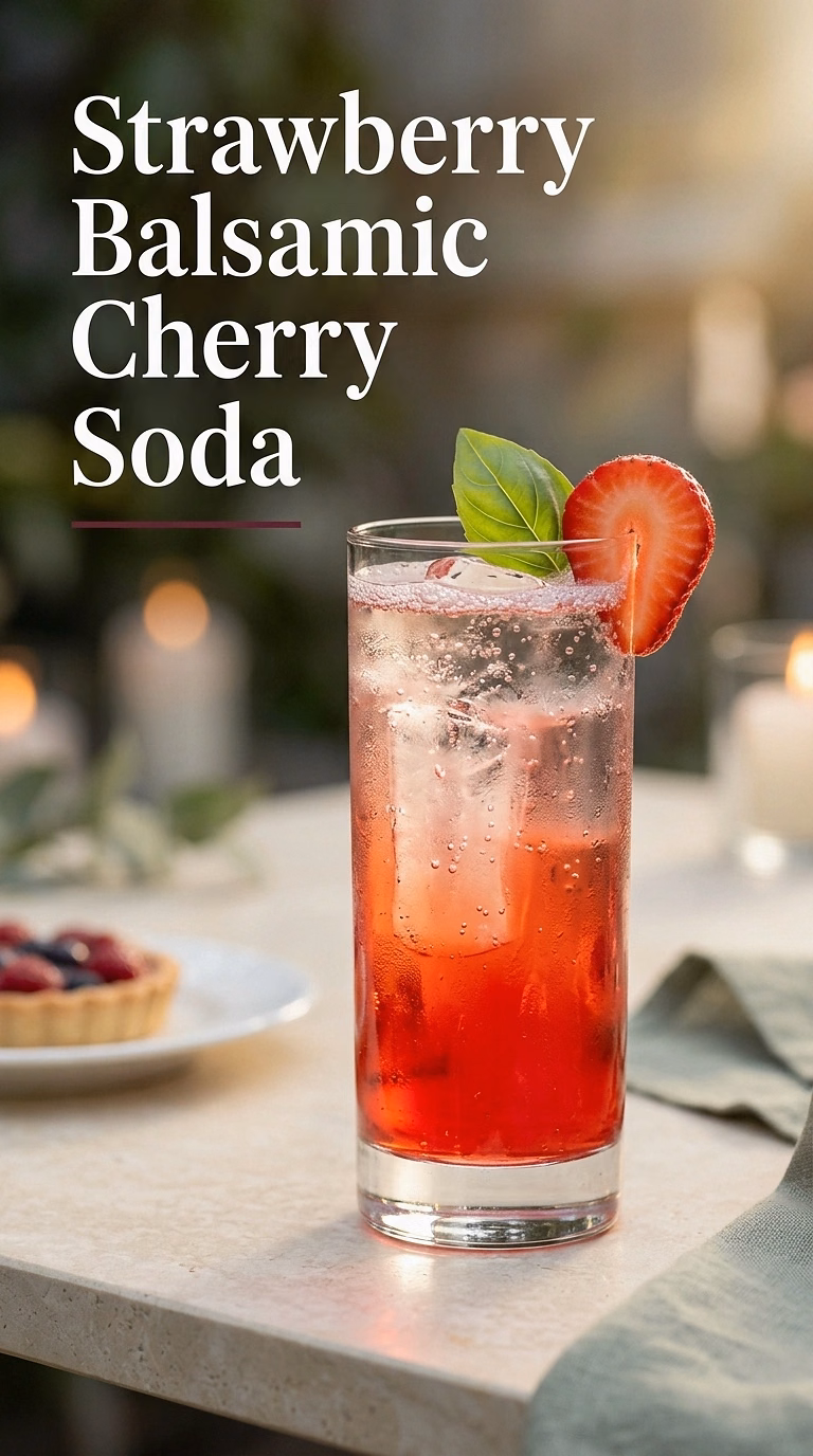 Strawberry Balsamic Cherry Soda