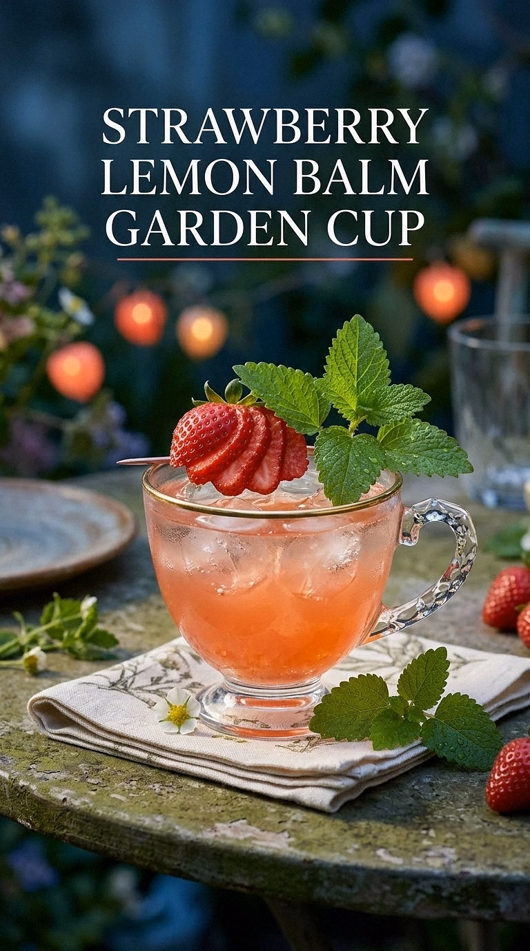 Strawberry Lemon Balm Garden Cup