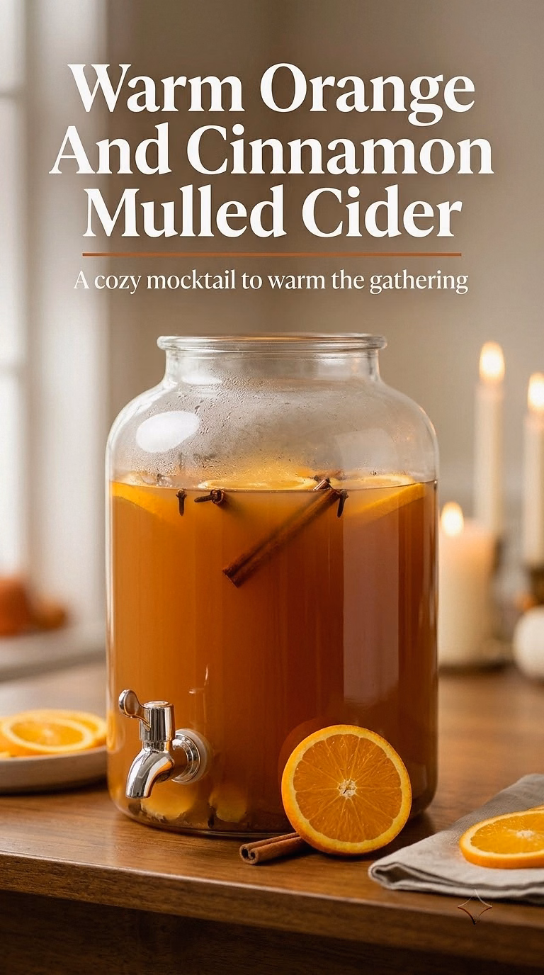 Warm Orange And Cinnamon Mulled Cider