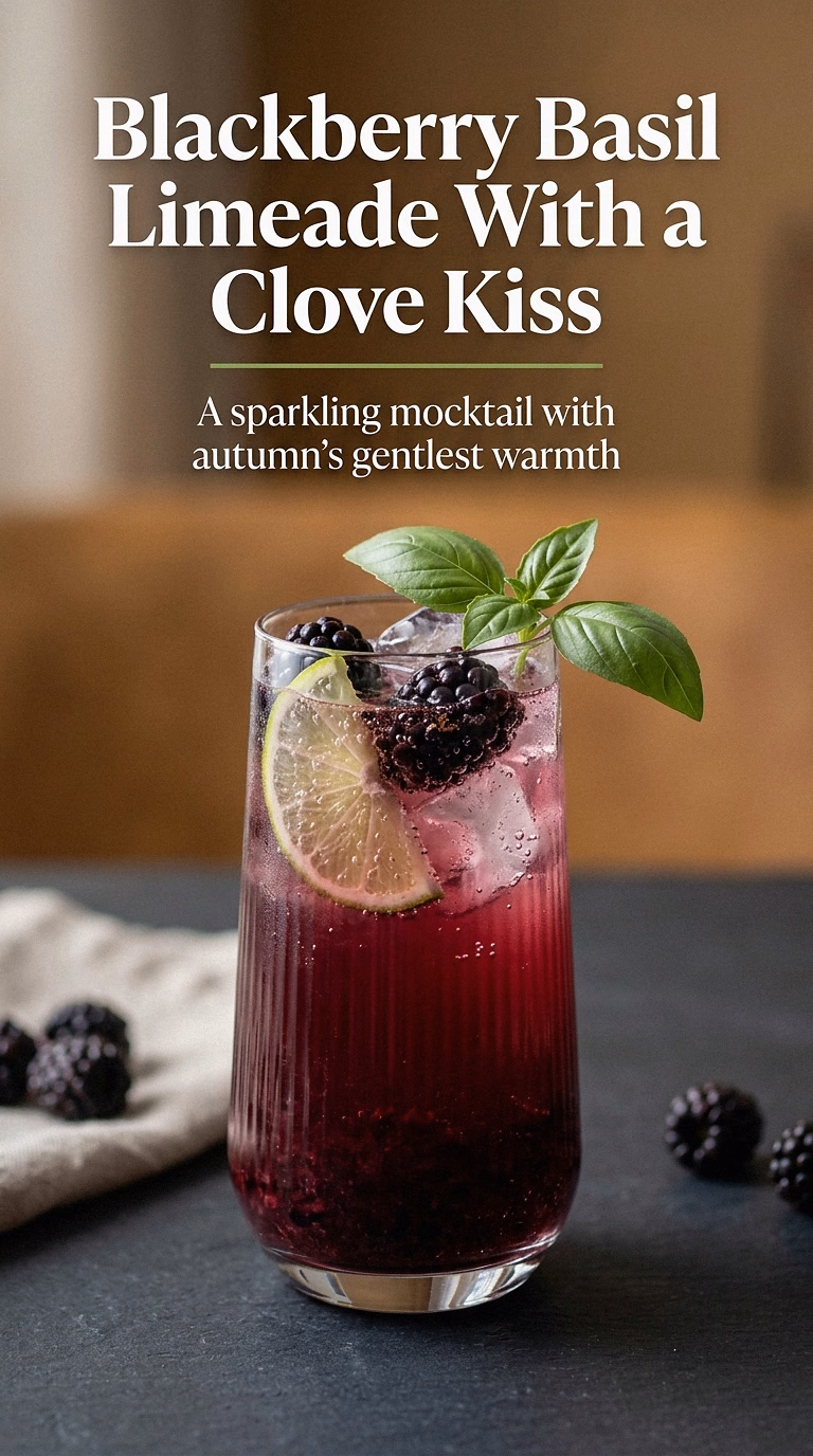 Blackberry Basil Limeade With a Clove Kiss