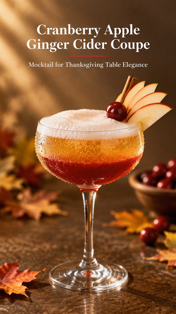 Cranberry Apple Ginger Cider Coupe