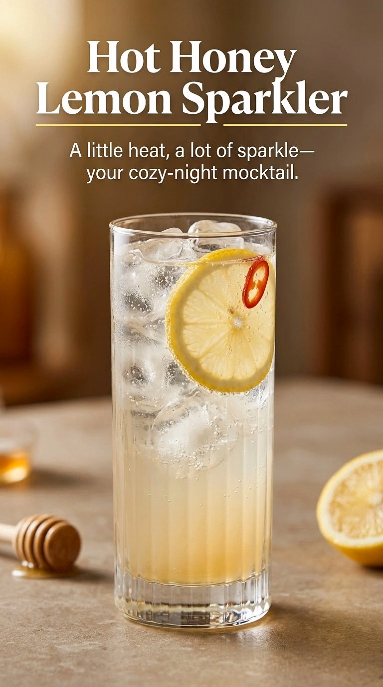 Hot Honey Lemon Sparkler