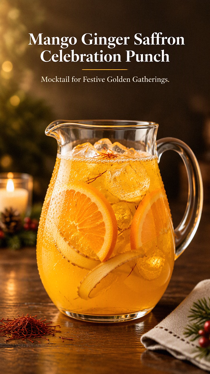 Mango Ginger Saffron Celebration Punch