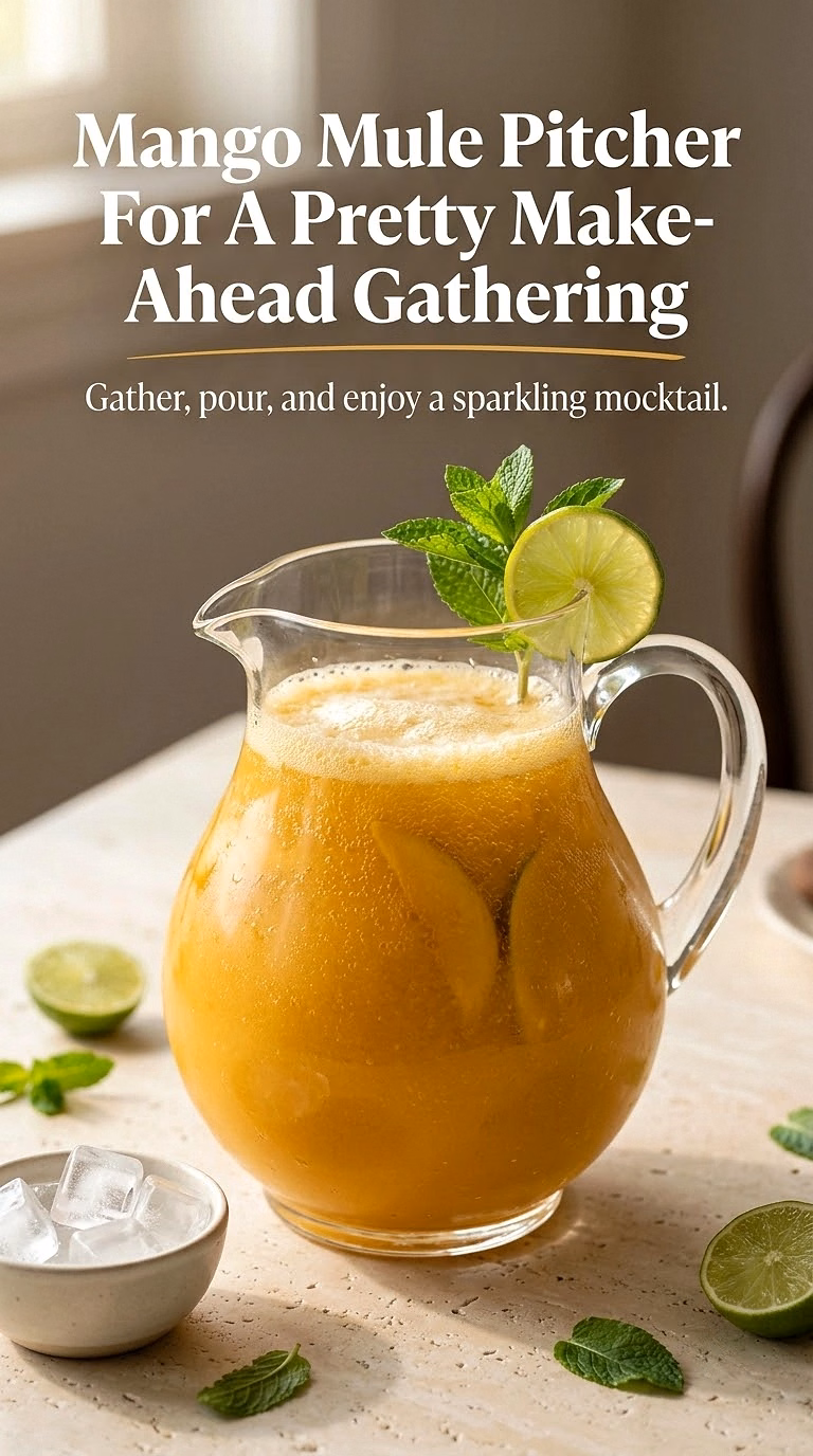 Mango Mule Pitcher For A Pretty Make-Ahead Gathering
