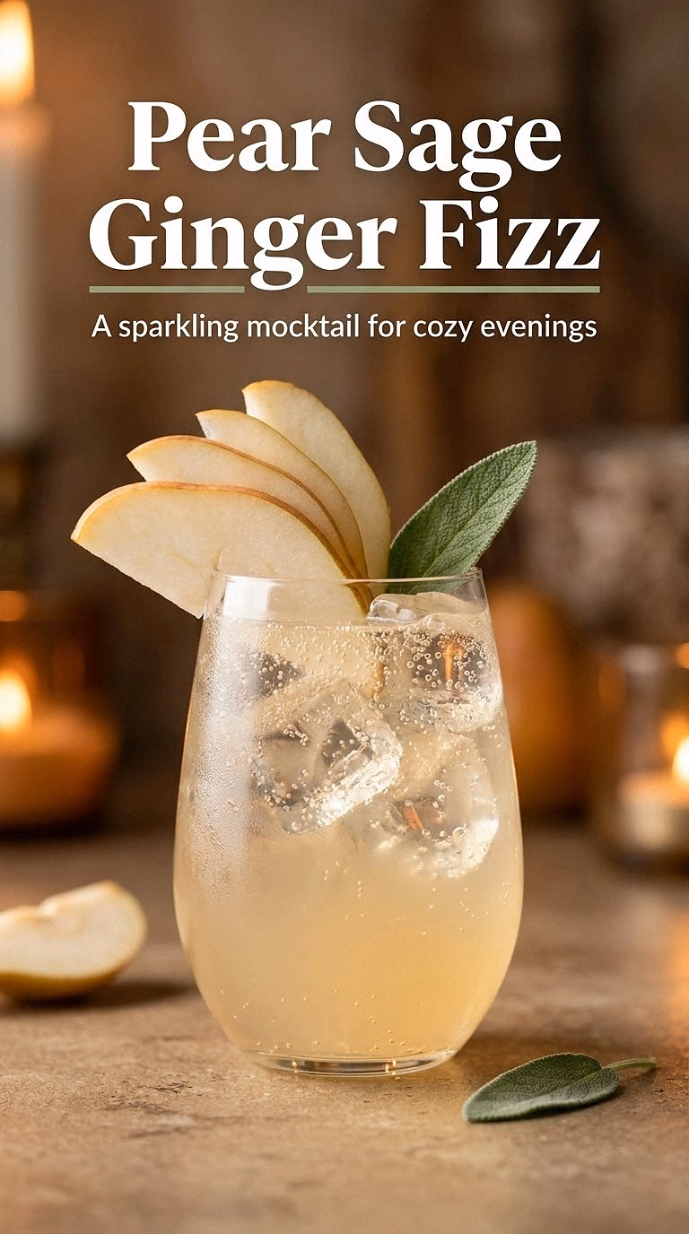 Pear Sage Ginger Fizz