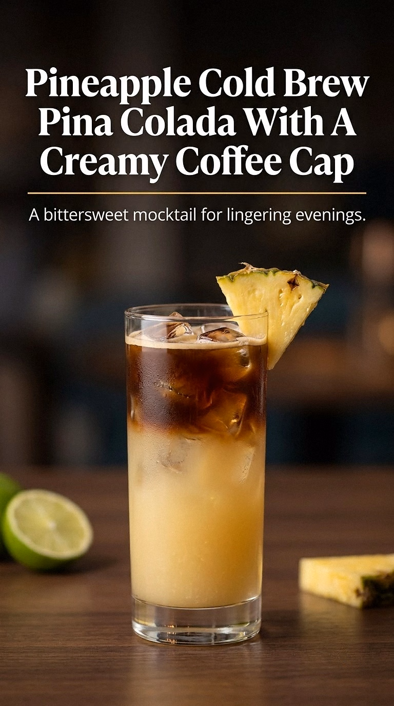 Pineapple Cold Brew Pina Colada With A Creamy Coffee Cap