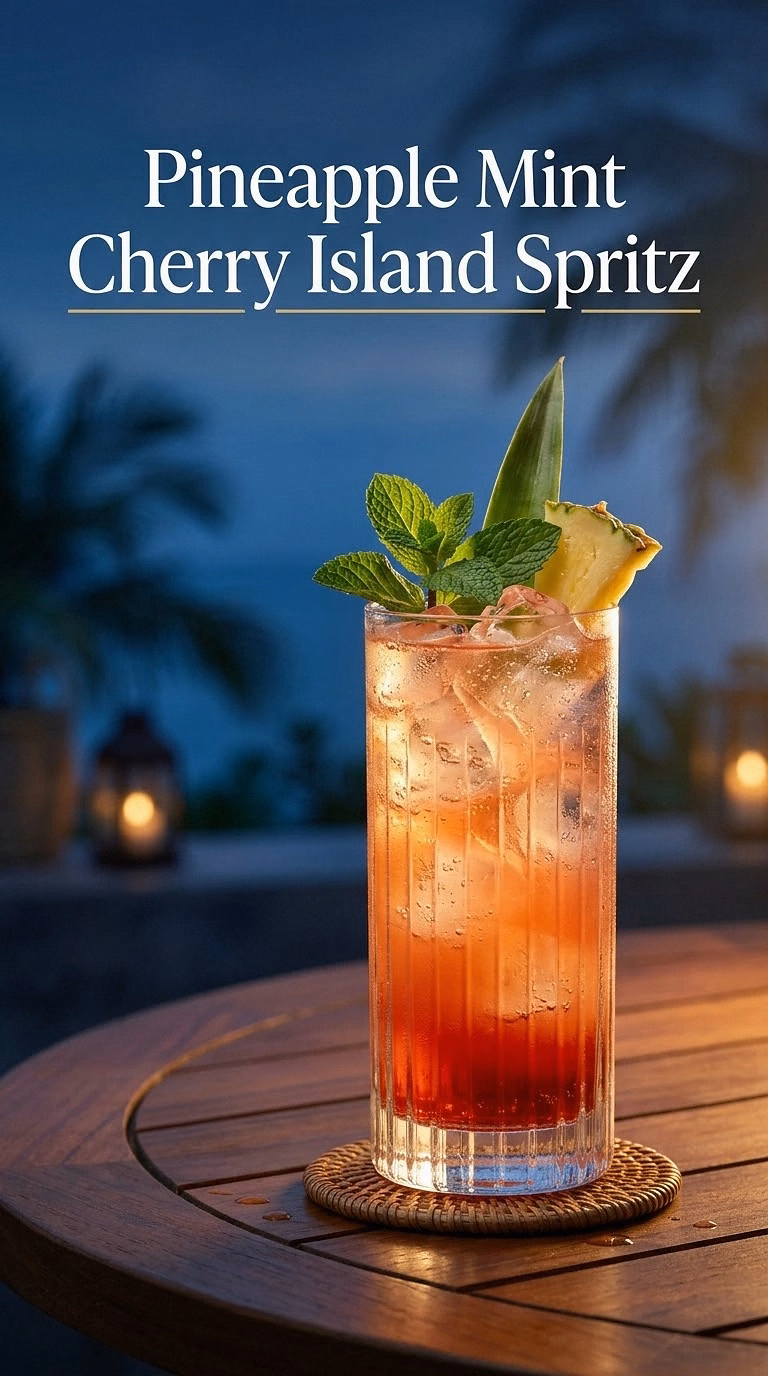 Pineapple Mint Cherry Island Spritz