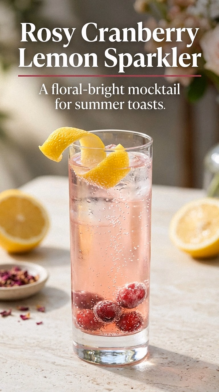 Rosy Cranberry Lemon Sparkler
