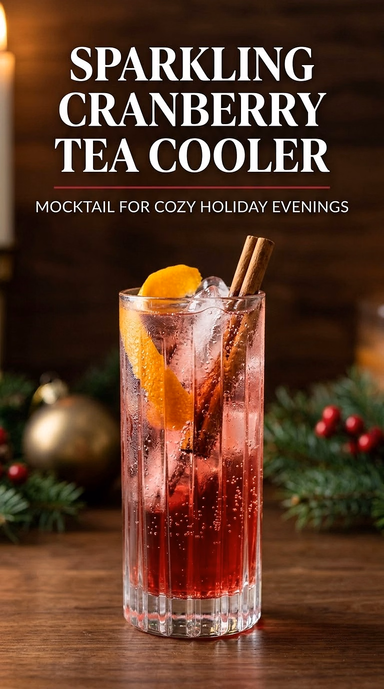 Sparkling Cranberry Apple Tea Cooler