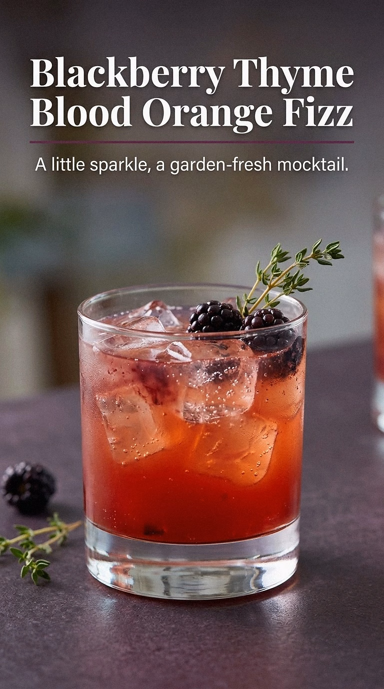 Blackberry Thyme Blood Orange Fizz