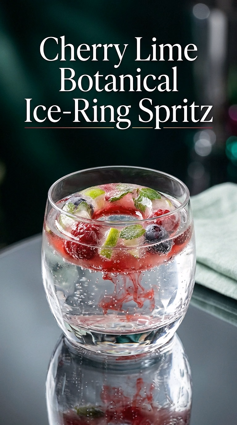 Cherry Lime Botanical Ice-Ring Spritz