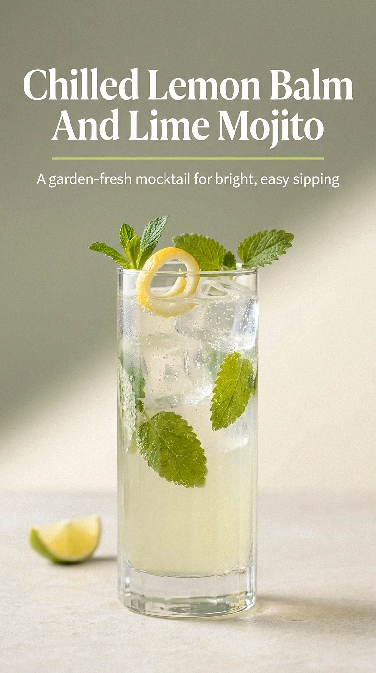 Chilled Lemon Balm And Lime Mojito