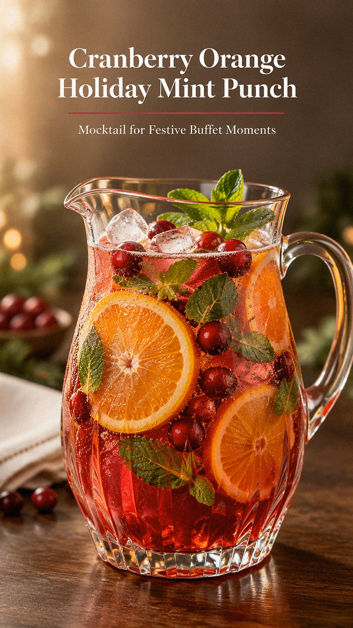 Cranberry Orange Holiday Mint Punch