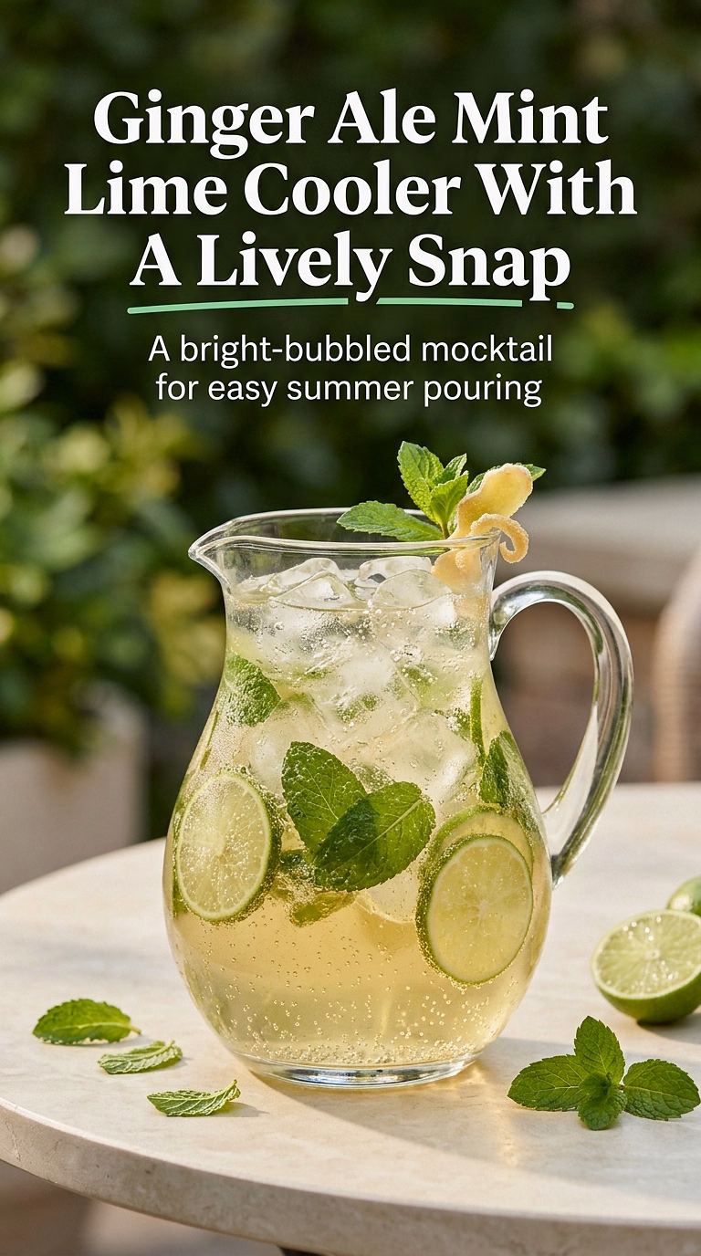 Ginger Ale Mint Lime Cooler With A Lively Snap