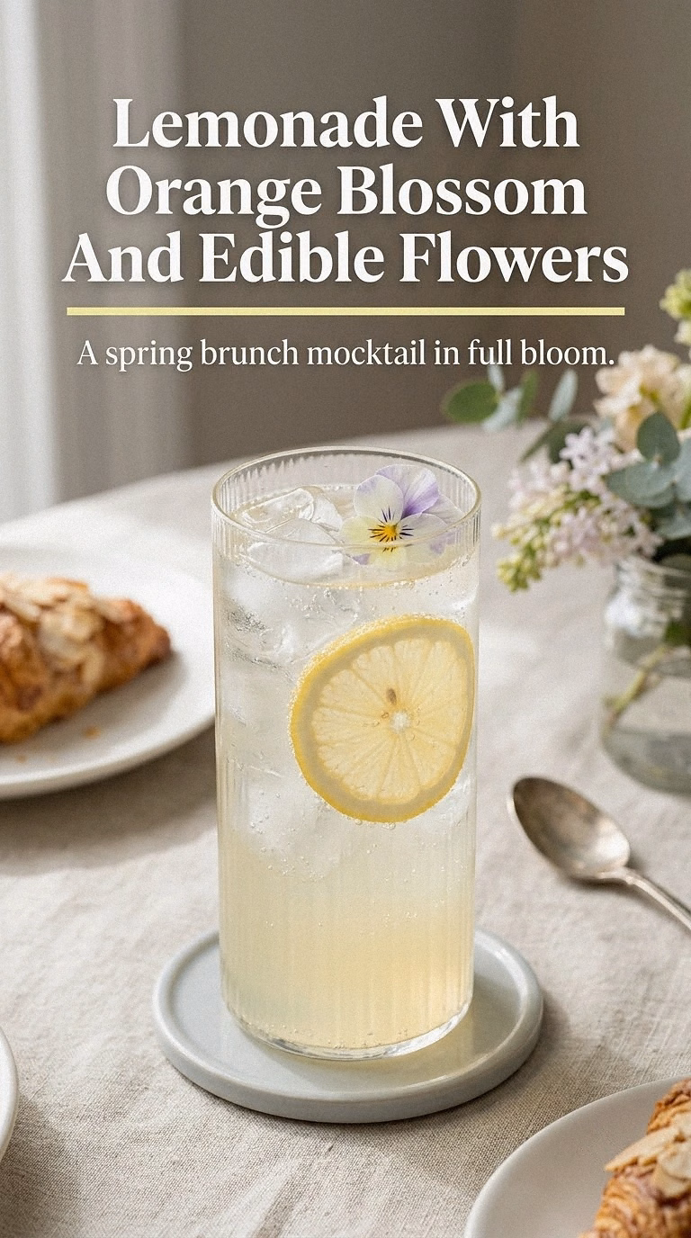Lemonade With Orange Blossom And Edible Flowers
