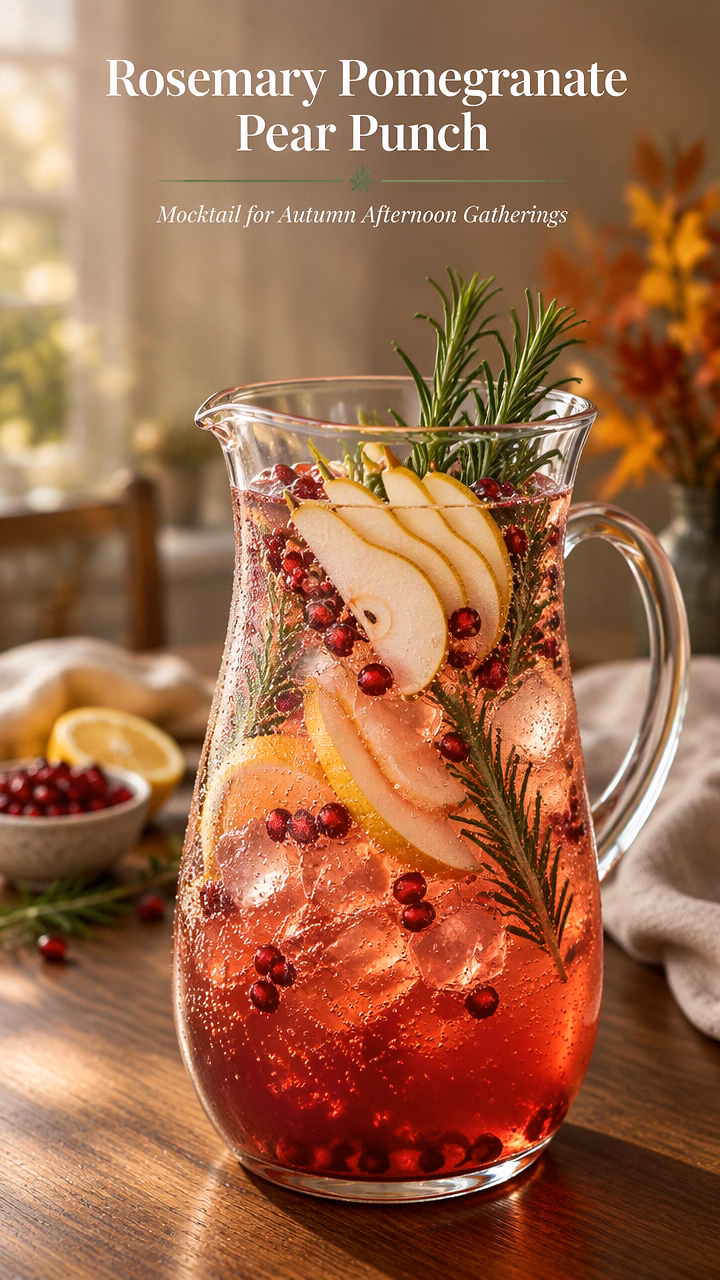 Rosemary Pomegranate Pear Punch