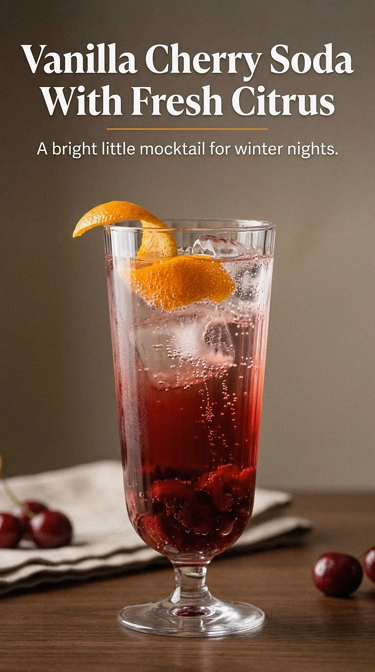 Vanilla Cherry Soda With Fresh Citrus