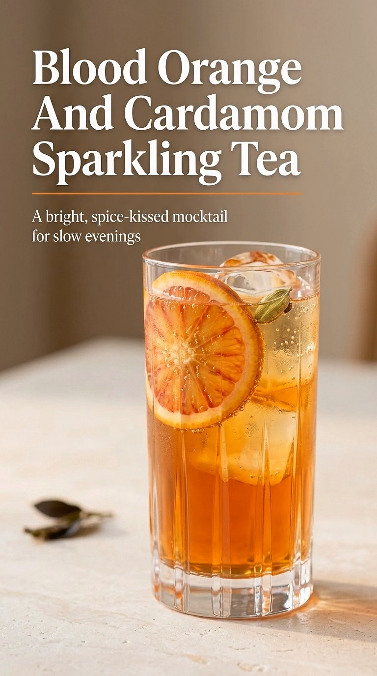 Blood Orange And Cardamom Sparkling Tea