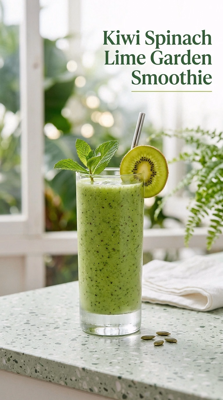Kiwi Spinach Lime Garden Smoothie