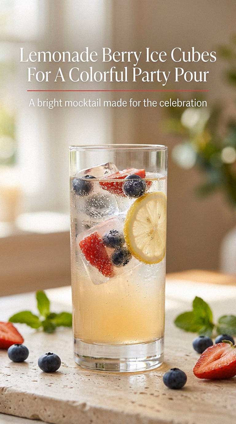 Lemonade Berry Ice Cubes For A Colorful Party Pour
