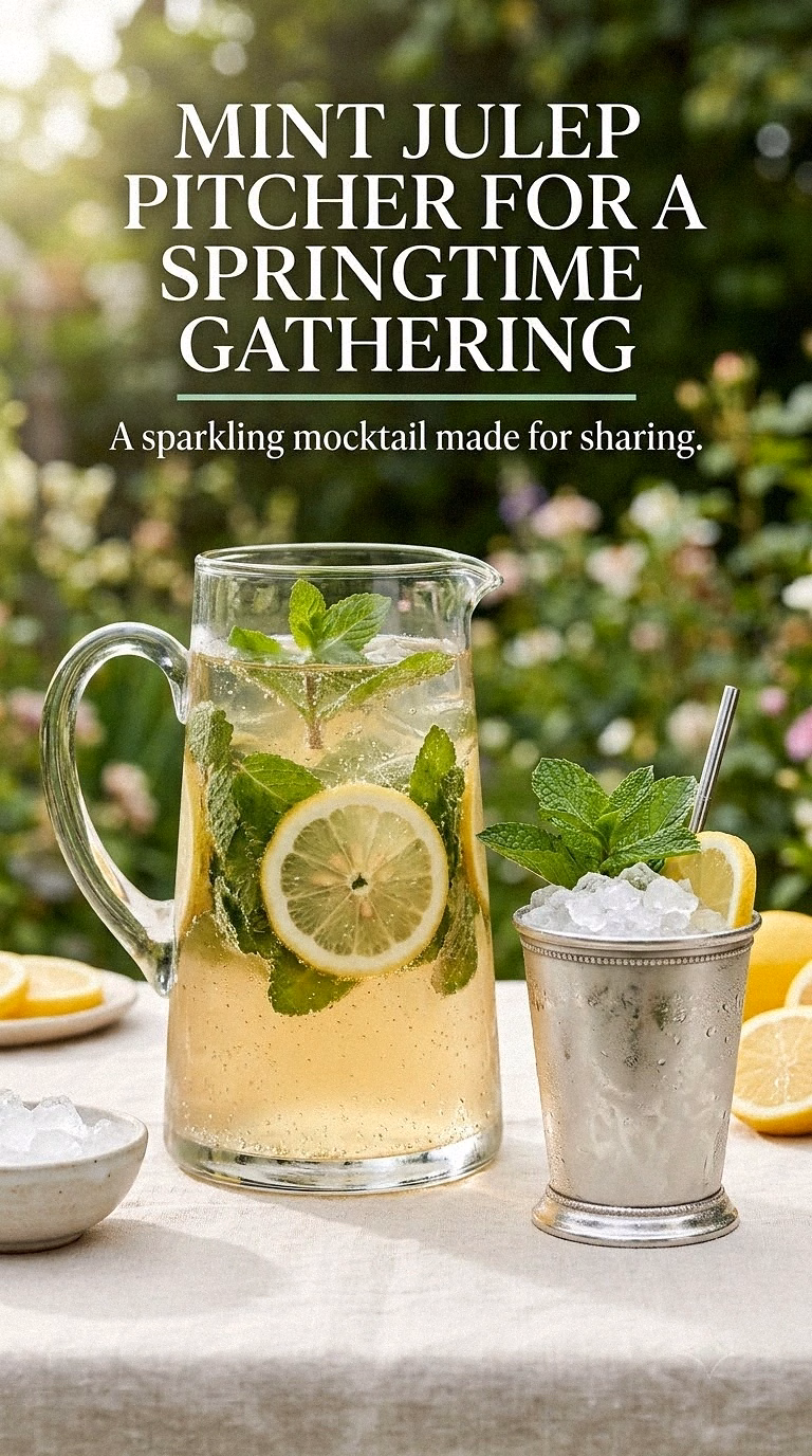 Mint Julep Pitcher For A Springtime Gathering
