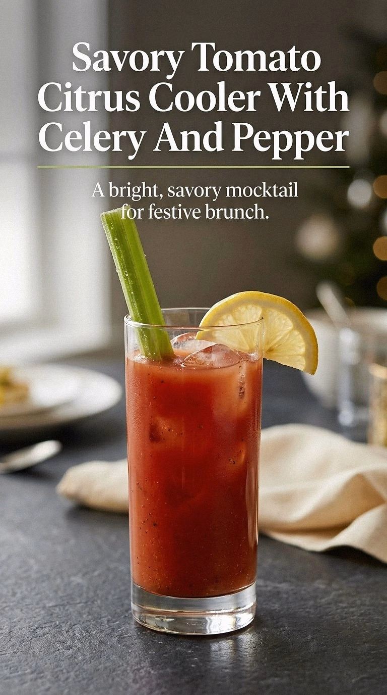 Savory Tomato Citrus Cooler With Celery And Pepper