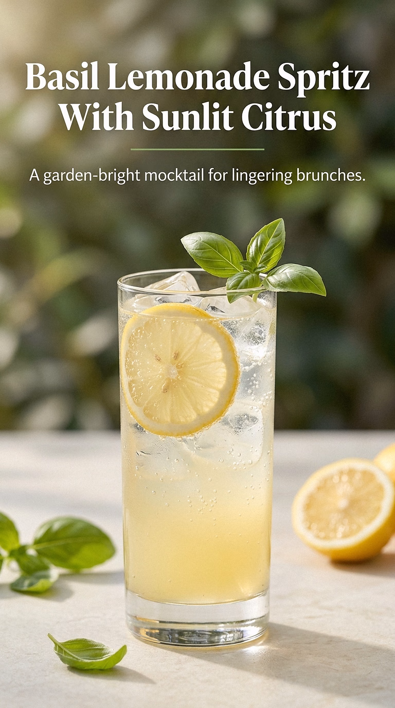 Basil Lemonade Spritz With Sunlit Citrus