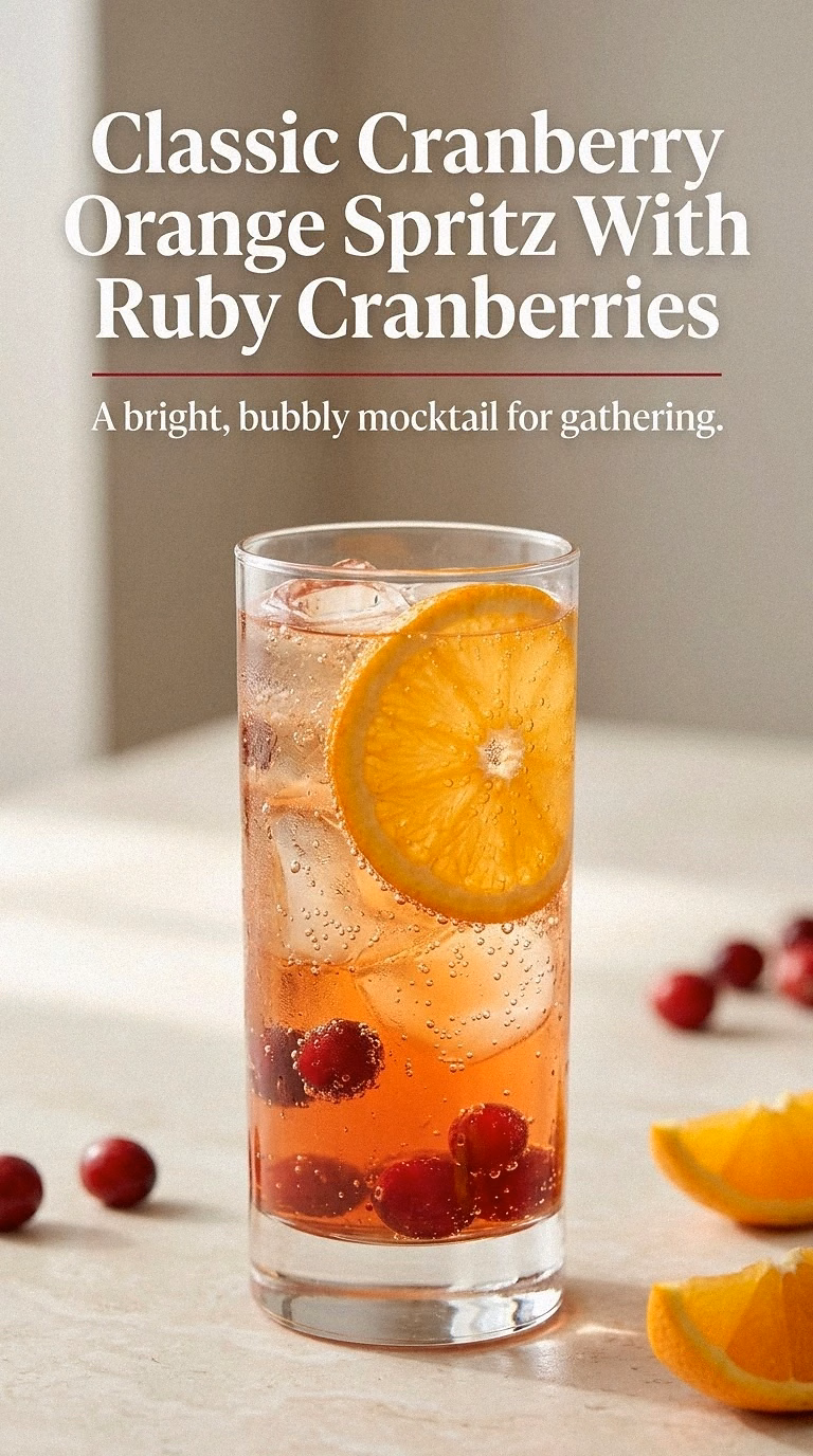 Classic Cranberry Orange Spritz With Ruby Cranberries