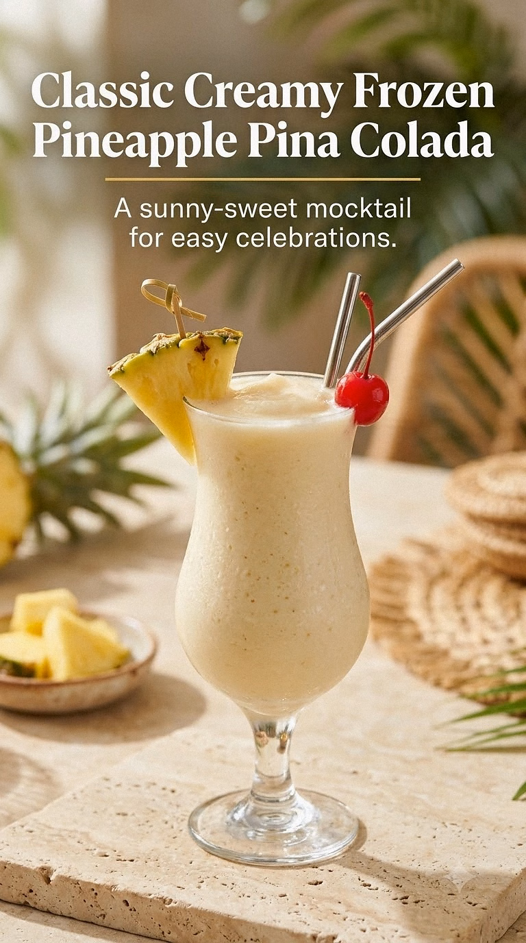 Classic Creamy Frozen Pineapple Pina Colada
