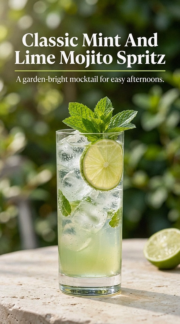 Classic Mint And Lime Mojito Spritz