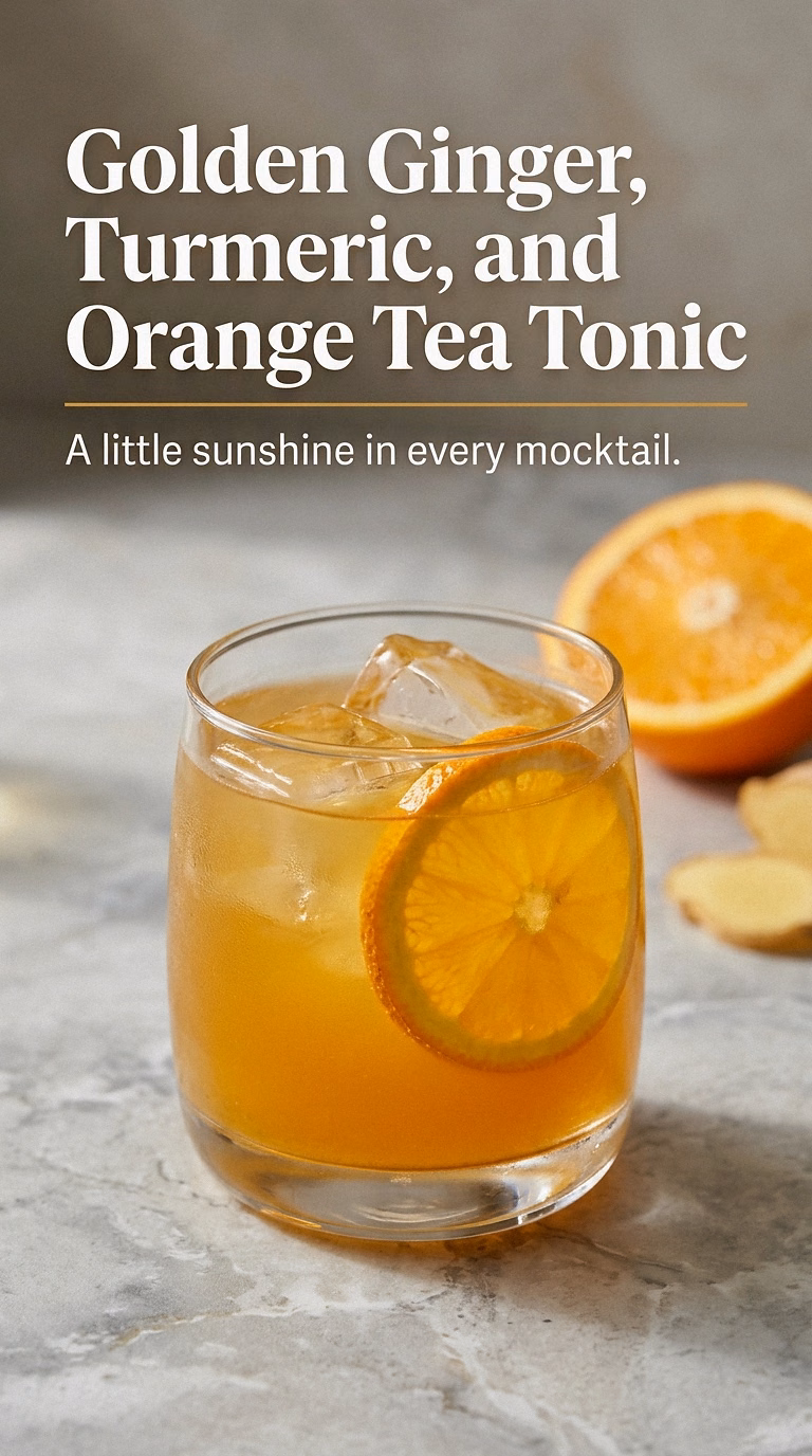 Golden Ginger, Turmeric, and Orange Tea Tonic