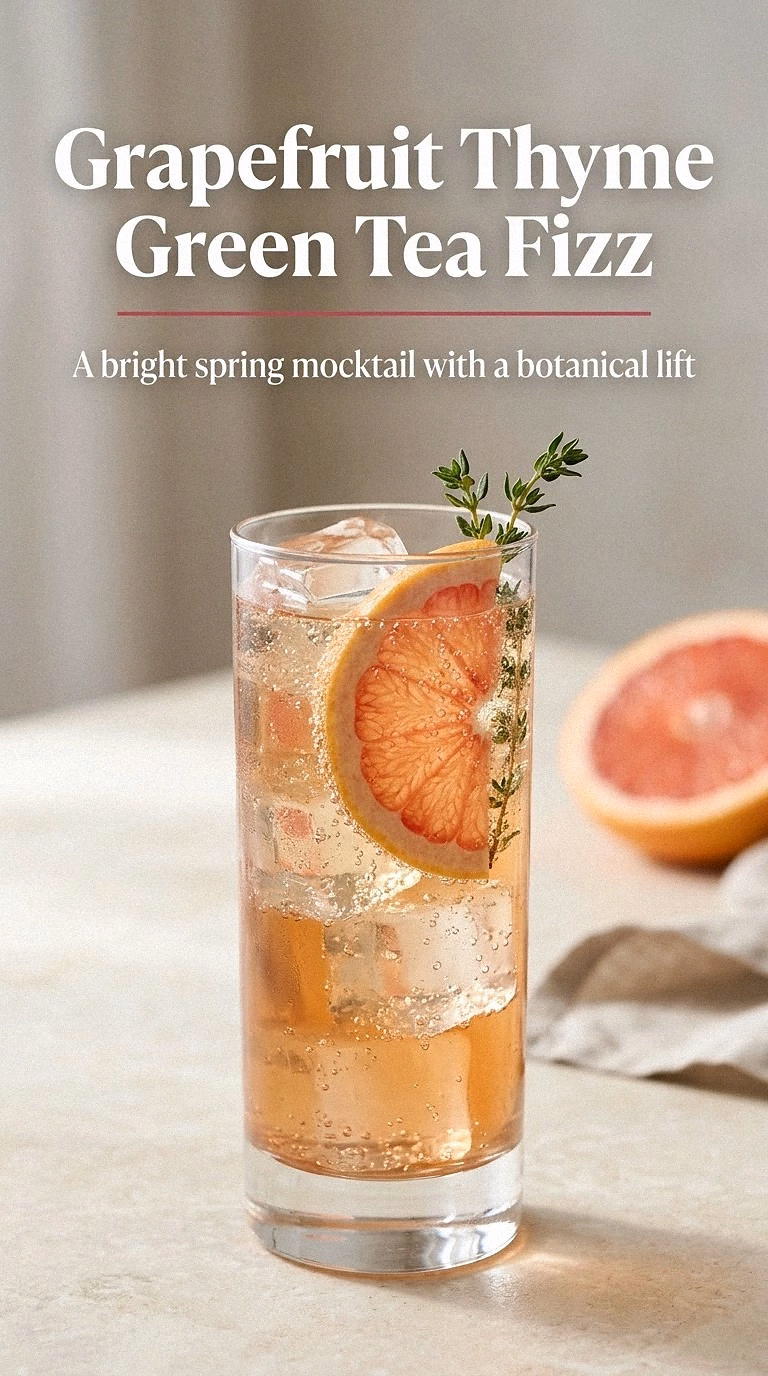Grapefruit Thyme Green Tea Fizz
