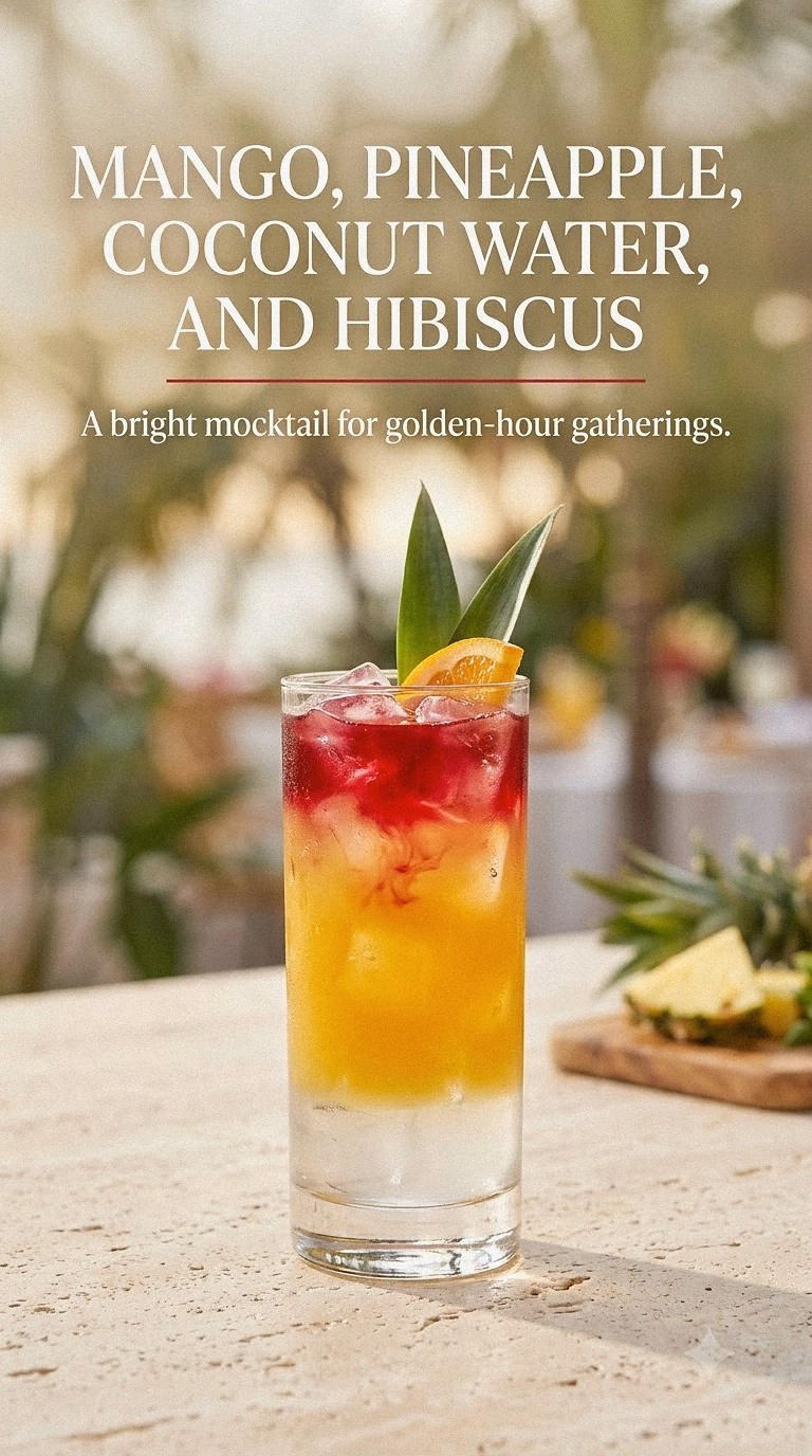 Mango, Pineapple, Coconut Water, And Hibiscus