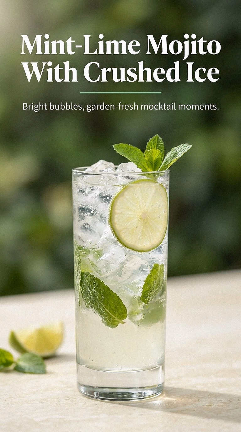 Mint-Lime Mojito With Crushed Ice