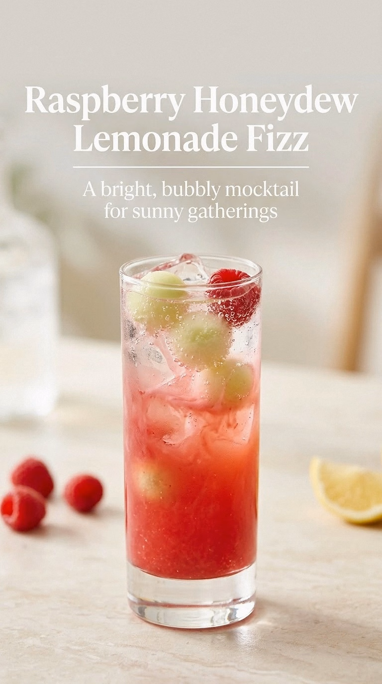 Raspberry Honeydew Lemonade Fizz