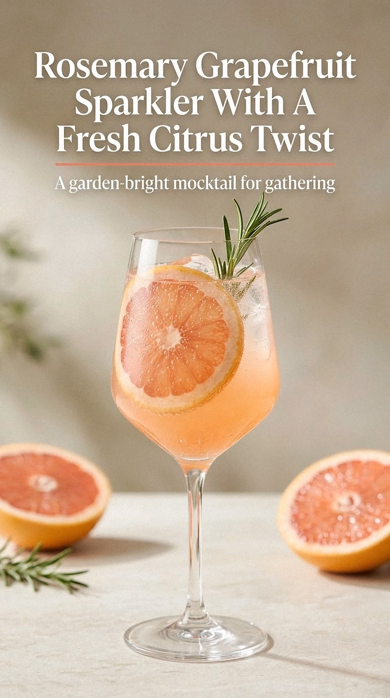 Rosemary Grapefruit Sparkler With A Fresh Citrus Twist