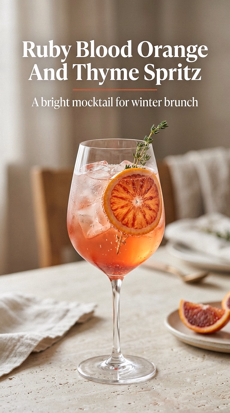 Ruby Blood Orange And Thyme Spritz