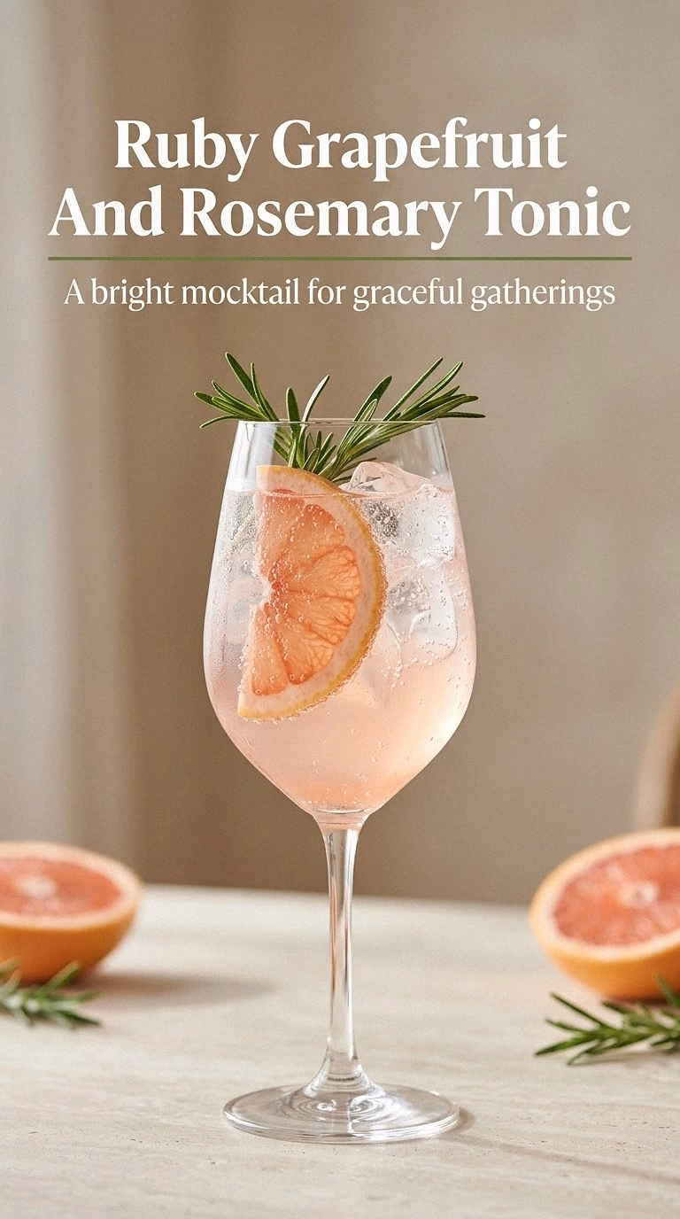 Ruby Grapefruit And Rosemary Tonic