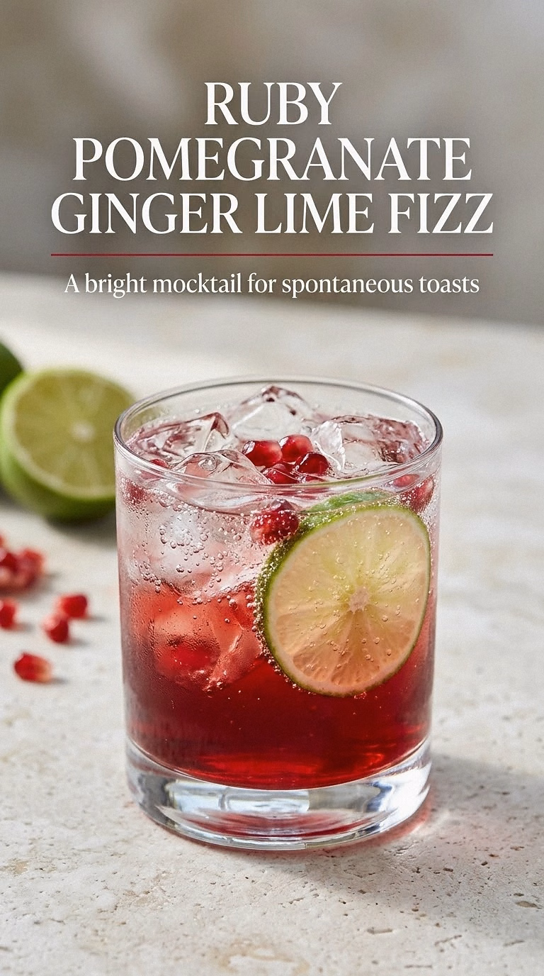 Ruby Pomegranate Ginger Lime Fizz