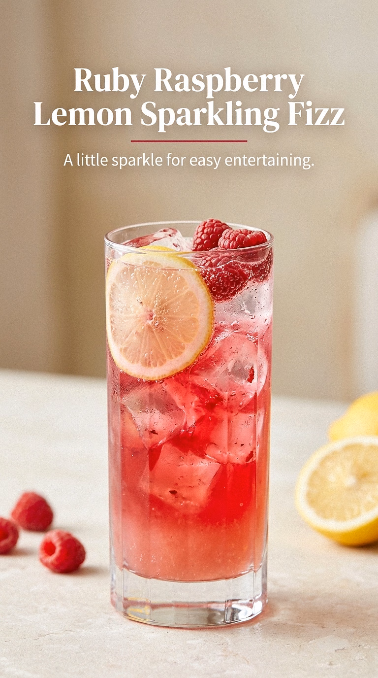 Ruby Raspberry Lemon Sparkling Fizz