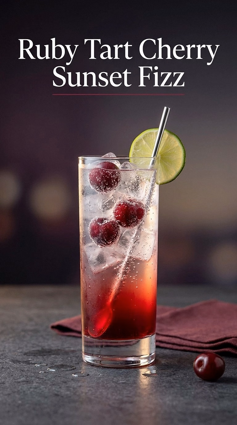 Ruby Tart Cherry Sunset Fizz
