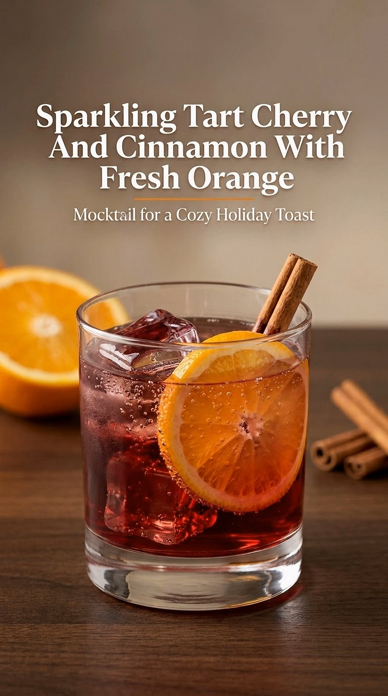 Sparkling Tart Cherry And Cinnamon With Fresh Orange
