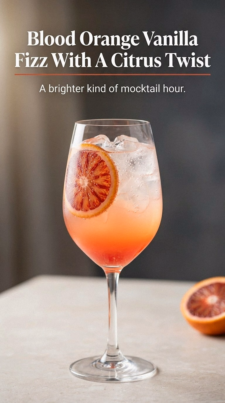 Blood Orange Vanilla Fizz With A Citrus Twist