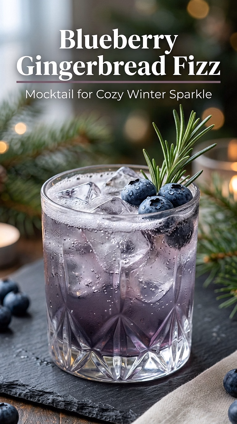 Blueberry Gingerbread Fizz