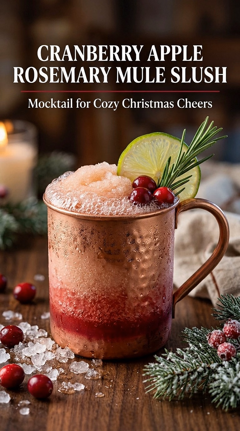 Cranberry Apple Rosemary Mule Slush